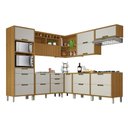 Ver imagem 1 de Cozinha 9 Peças Ângulo Torre Quente 100% Mdf Imperatriz Nesher Freijó-off White