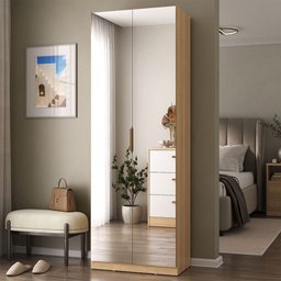 Sapateira Sublime 2 Portas com Espelho 100% Mdf Olmo Italiano - Mambel - 1