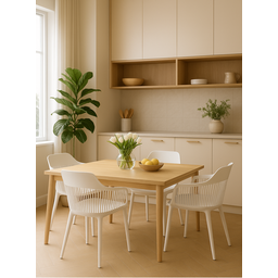 Kit com 4 Cadeira Marcela Montreal Jantar 140pp Cor:branco - 1