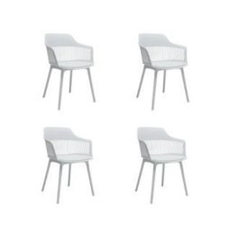 Kit com 4 Cadeira Marcela Montreal Jantar 140pp Cor:branco - 2