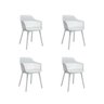 Kit com 4 Cadeira Marcela Montreal Jantar 140pp Cor:branco - 2