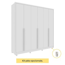 Guarda Roupa Casal 100% Mdf 6 Portas 6 Gavetas Fortuna Tcil Tcil Móveis Guarda Roupa Casal Fortuna 1 - 13