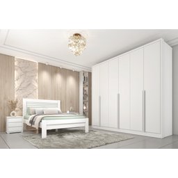 Guarda Roupa Casal 100% Mdf 6 Portas 6 Gavetas Fortuna Tcil Tcil Móveis Guarda Roupa Casal Fortuna 1 - 18