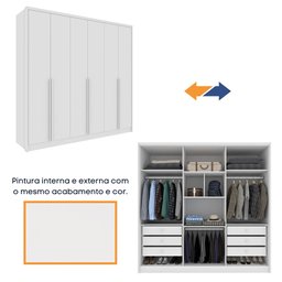 Guarda Roupa Casal 100% Mdf 6 Portas 6 Gavetas Fortuna Tcil Tcil Móveis Guarda Roupa Casal Fortuna 1 - 14