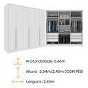 Ver imagem 4 de Guarda Roupa Casal 100% Mdf 6 Portas 6 Gavetas Fortuna Tcil Tcil Móveis Guarda Roupa Casal Fortuna 1