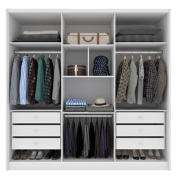 Guarda Roupa Casal 100% Mdf 6 Portas 6 Gavetas Fortuna Tcil Tcil Móveis Guarda Roupa Casal Fortuna 1 - 17