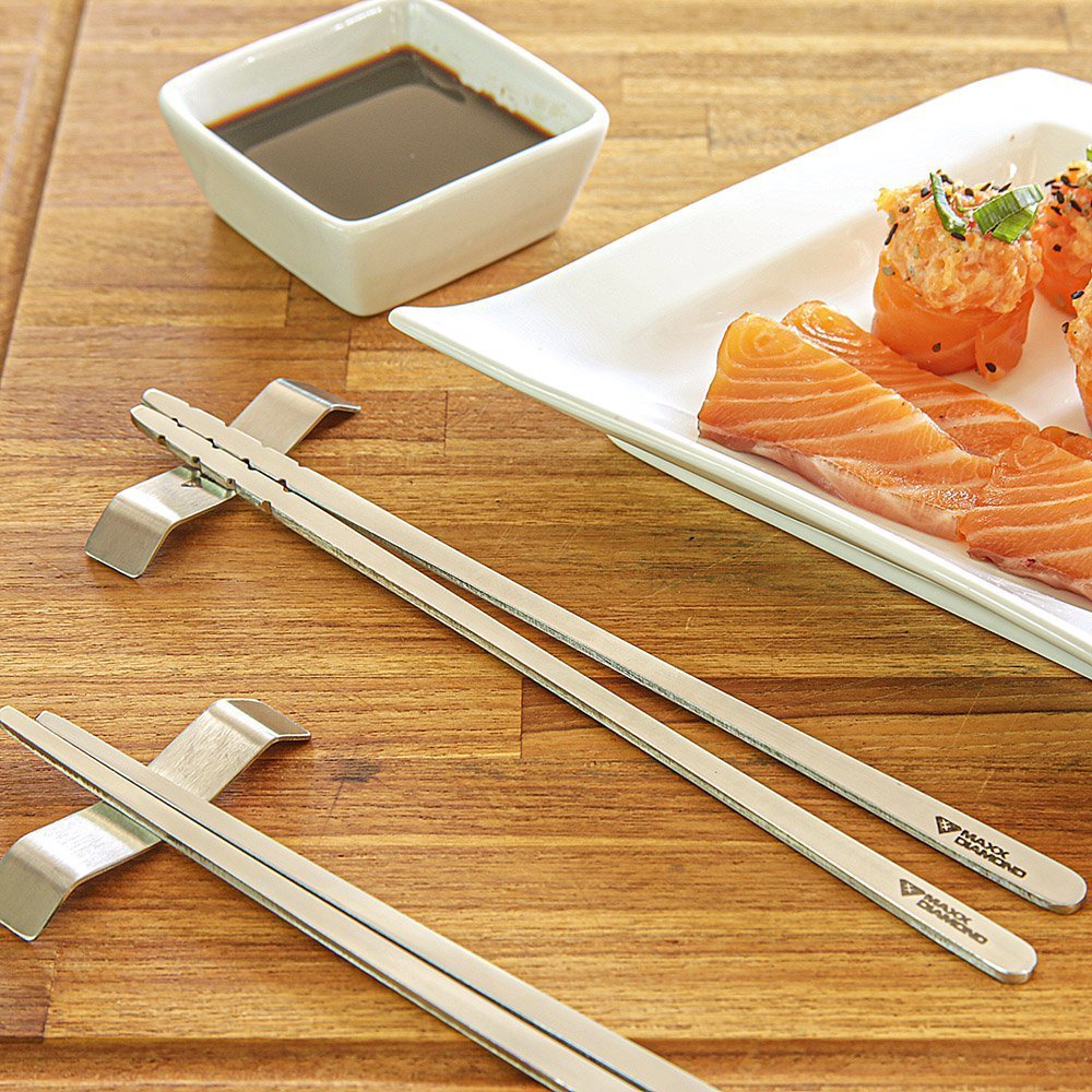 Par de Hashi em Aço Inox - Premium Full - Comida Japonesa - 3