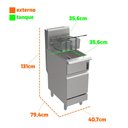 Ver imagem 2 de Fritador Profissional Industrial Prime a Gás GLP 20L Somente Óleo PFR20G - Venâncio