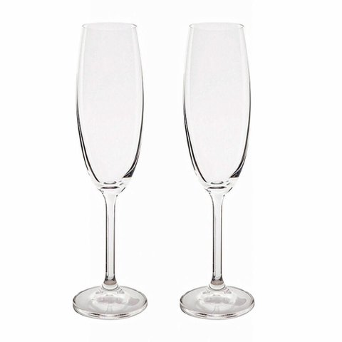 Conjunto de Taças de Champanhe de Cristal Bohemia Gastro Colibri Cristal 2 Peças 220/4s032-2pç