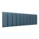 Ver imagem 1 de Cabeceira King Linho Azul Placa Modulada Estofada Ripada Adesiva