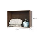 Ver imagem 2 de Maleiro Closet Prime Nogueira sem Porta 0,97 Cm Ponte Solteiro Luciane Móveis.