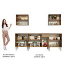 Ver imagem 5 de Cozinha Completa Madesa Emilly King com Balcão e Armário Rustic Cor:Rustic