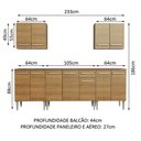 Ver imagem 3 de Cozinha Completa Madesa Emilly King com Balcão e Armário Rustic Cor:Rustic