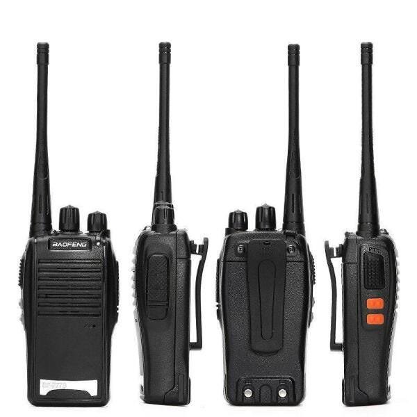 Kit 4 Rádio Comunicador Uhf Vhf Walkie 1 A 3Km Fone Ouvido - 3