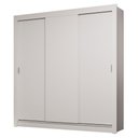 Ver mais imagens de Guarda-roupa Casal 3 Portas de Correr Branco Sublime Madesa Branco