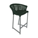 Ver imagem 2 de Conjunto Bistrô Champanheira Cinza Tampo Ripado e 2 Banquetas Reis Corda Náutica Verde Musgo