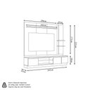 Ver imagem 4 de Conjunto Painel Rack Módulo Lateral Been Mdp/mdf Tv até 75 Canela/gris G77 - Gran Belo