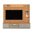 Ver imagem 6 de Conjunto Painel Rack Módulo Lateral Been Mdp/mdf Tv até 75 Canela/gris G77 - Gran Belo