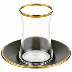 Xicaras De Chá Turca 12 Peças – Black&Gold