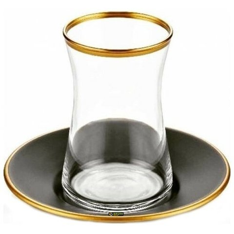 Xicaras De Chá Turca 12 Peças – Black&Gold