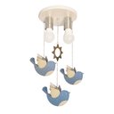 Ver imagem 1 de Lustre Luminária Infantil Passarinhos Azul