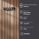 Ver imagem 4 de Cadeira de Escritório Esteirinha Base Cromada com Rodinha Fortt Oslo Preta - Cef03-p