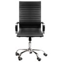 Ver imagem 5 de Cadeira de Escritório Esteirinha Base Cromada com Rodinha Fortt Oslo Preta - Cef03-p