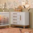 Ver imagem 4 de Kit Guarda Roupa 3 Portas Infantil com Cômoda Sapateira Encantado Q01 Branco Clique Chique