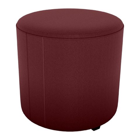 Puff Redondo Decorativo Copenhage 43x43 Cm Veludo Vermelho Milani Store