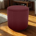 Ver imagem 3 de Puff Redondo Decorativo Copenhage 43x43 Cm Veludo Vermelho Milani Store