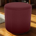 Ver imagem 2 de Puff Redondo Decorativo Copenhage 43x43 Cm Veludo Vermelho Milani Store
