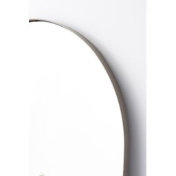 Espelho Grande Oval de Base Reta com Moldura em Metal Industrial 150 X 60 Cm- Chumbo - 3