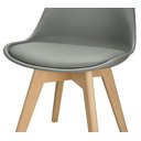 Ver imagem 6 de Kit 2 Cadeiras Charles Eames Leda Luisa Saarinen Design Wood Estofada Base Madeira - Cinza
