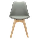 Ver imagem 3 de Kit 2 Cadeiras Charles Eames Leda Luisa Saarinen Design Wood Estofada Base Madeira - Cinza