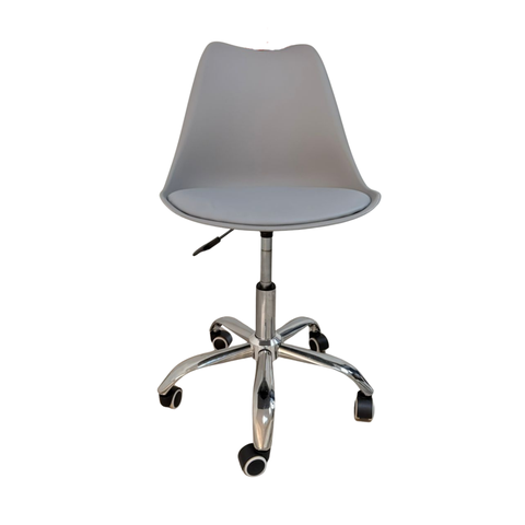 Cadeira de Escritório Leda Giratória com Regulagem de Altura Cinza