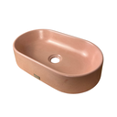 Ver imagem 4 de Cuba Rosa de Apoio Rosé Banheiro Lavabo Pia Sobrepor Oval