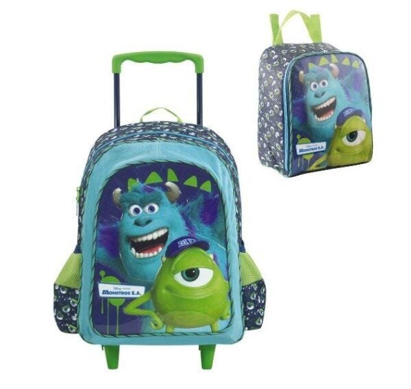Kit Mochila Carrinho G 16 Monstros SA Scream com Lancheira - 1