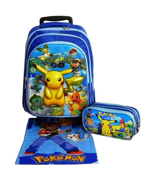 Kit mochila e estojo todos os pokemons tamanho grande padrão escolar e  viagem