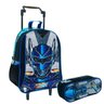 Mochila De Rodinhas Com Marmita E Estojo Duplo Robot Mask - 2