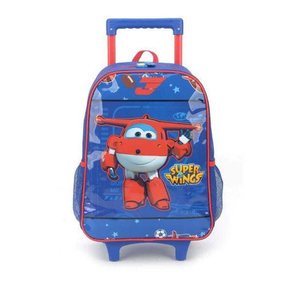 Mochila Escolar de Rodinha Super Wings Jet Com Lancheira - 6
