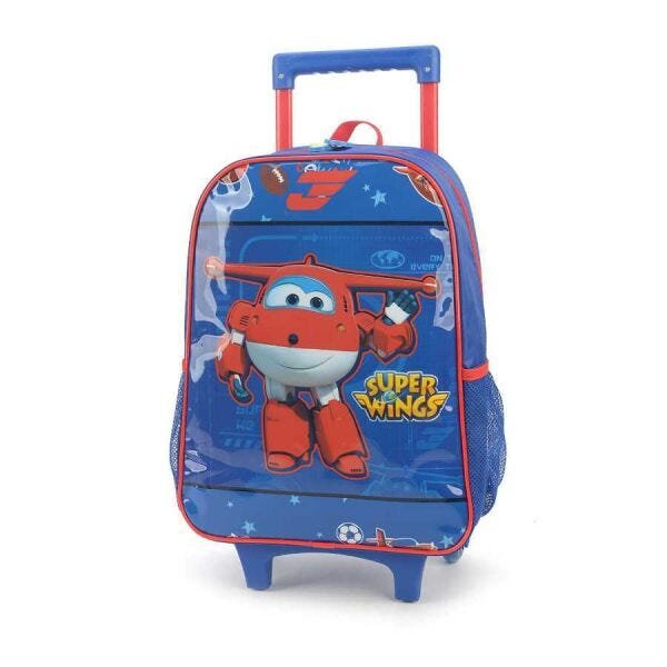 Mochila Escolar de Rodinha Super Wings Jet Com Lancheira - 2