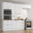 Ver imagem 1 de Cozinha Compacta 04 Peças 100% MDF com Torre Quente 02 Fornos Americana Branco/Nature