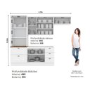Ver imagem 4 de Cozinha Compacta 04 Peças 100% MDF com Torre Quente 02 Fornos Americana Branco/Nature