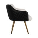 Ver imagem 7 de Kit 2 Poltronas Decorativas Kitana Pés Palito Couro/Linho Preto/Areia - Gran Belo