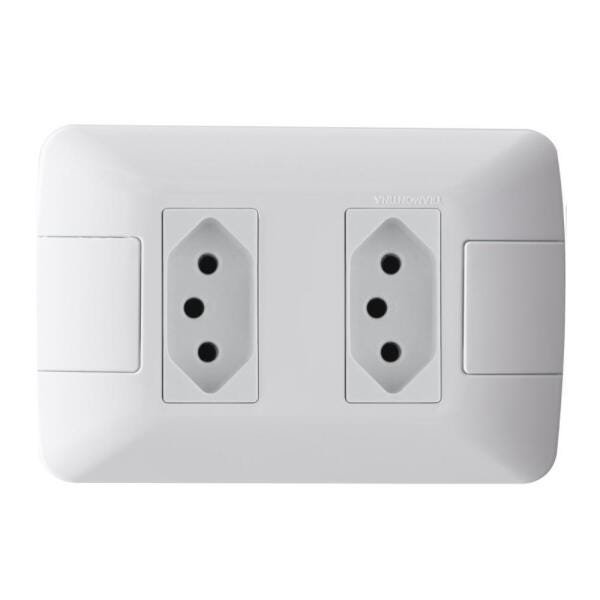 Tomada Interruptor Duplo 2P+T 10A/250V Aria - Tramontina - 2