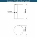 Ver imagem 4 de Mesa Lateral de Apoio Orgânica Chanfrada Artesano 35 Cm (larg) Mdp Nero (preto) Pés Madeira Maciç