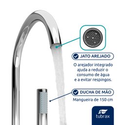 Torneira Misturador Monocomando de Piso para Banheira Maui - Tab0028-c - 4