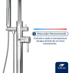 Torneira Misturador Monocomando de Piso para Banheira Maui - Tab0028-c - 3