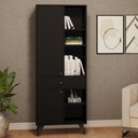 Ver imagem 1 de Armário Estante Multiuso 70cm 02 Portas Cnj2033-Pr Estilare Preto