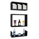 Ver imagem 7 de Kit 3 Peças Nicho Prateleira para Banheiro Preto 40 x 12cm